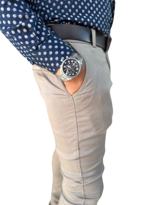 Calça masculina social com elastano 7073