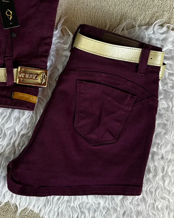Short Vinho Modelagem Empina Bumbum - Imagem 7