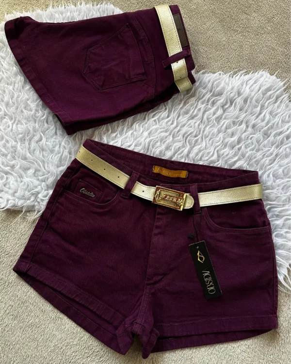 Short Vinho Modelagem Empina Bumbum - Imagem 4