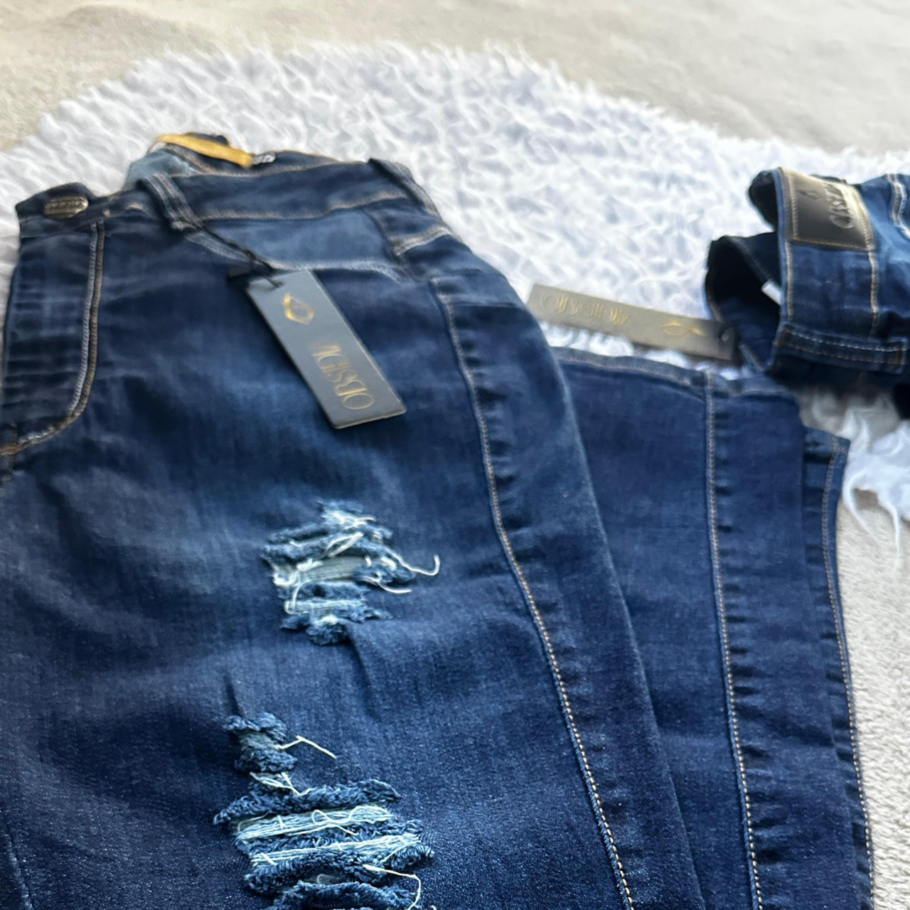 Calça Feminina Jeans Com Lycra Skinny Escura: A União Perfeita de Estilo e Conforto! 2082 - Imagem 3